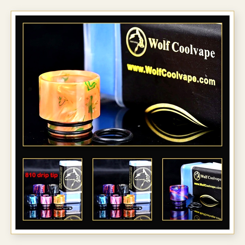 Drip Tip Resin - Embouts Wolfcoolvape 810 - Ensemble de