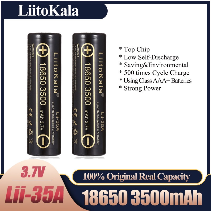 Vape Battery 18650 - LiitoKala Lii-35A 18650 3500mAh 3.7V, batterie