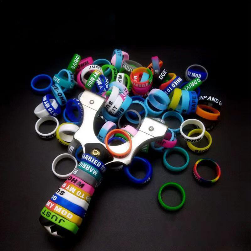 Vape Ring - Anneaux de pêche colorés en caoutchouc,