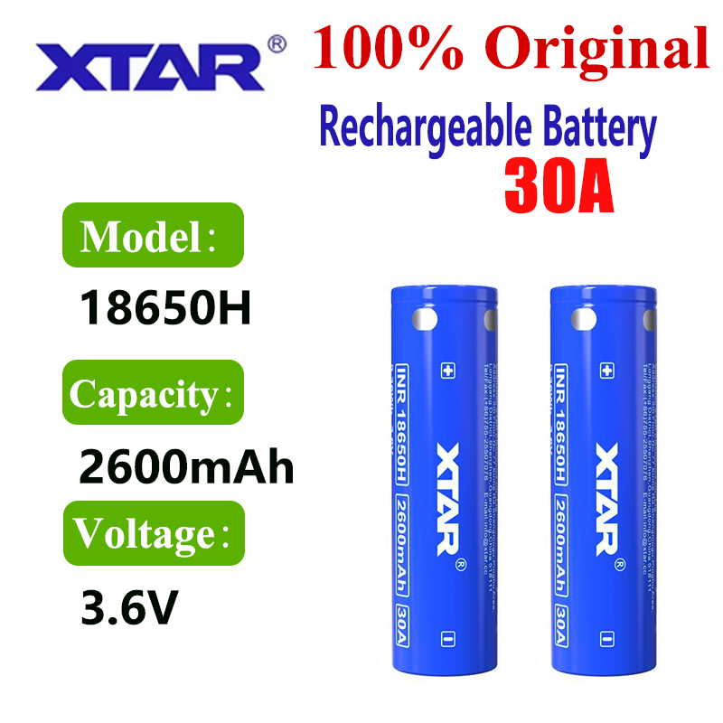Vape Battery 18650 - Batterie XTAR 18650 2600 mAh CDR