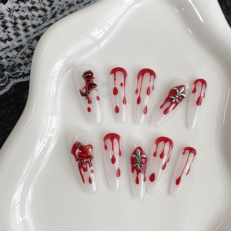10 faux ongles longs en amande - Drip Tip Resin avis et prix
