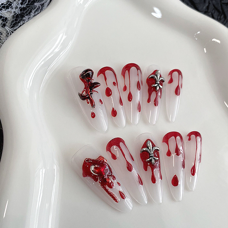 10 faux ongles longs en amande - Drip Tip Resin avis et prix