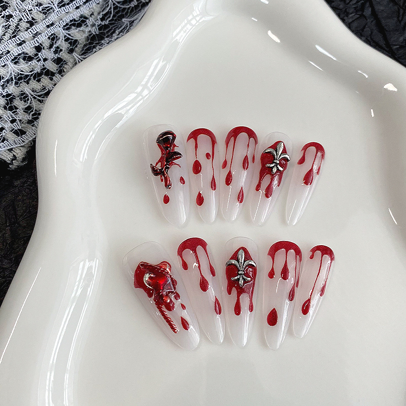 10 faux ongles longs en amande - Drip Tip Resin avis et prix